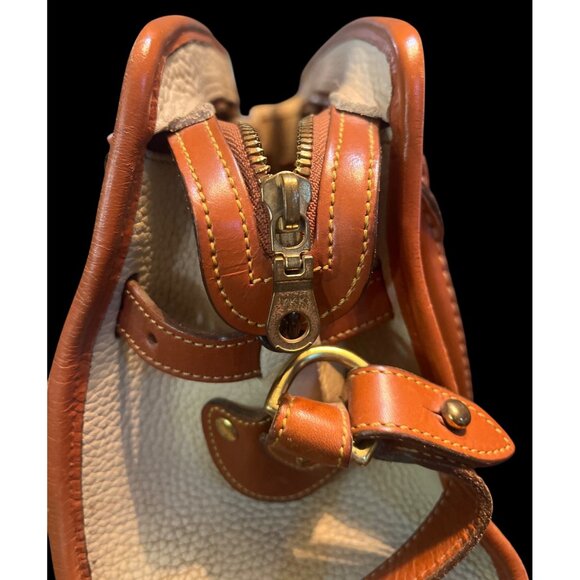 Vtg Dooney & Bourke Pebble Leather Double Handle Handbag Shoulder Bag Satchel Bo - Picture 11 of 12